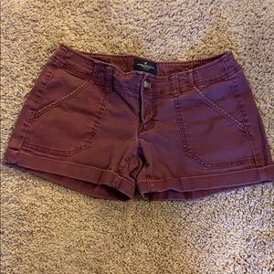 American Earle burgundy shorts